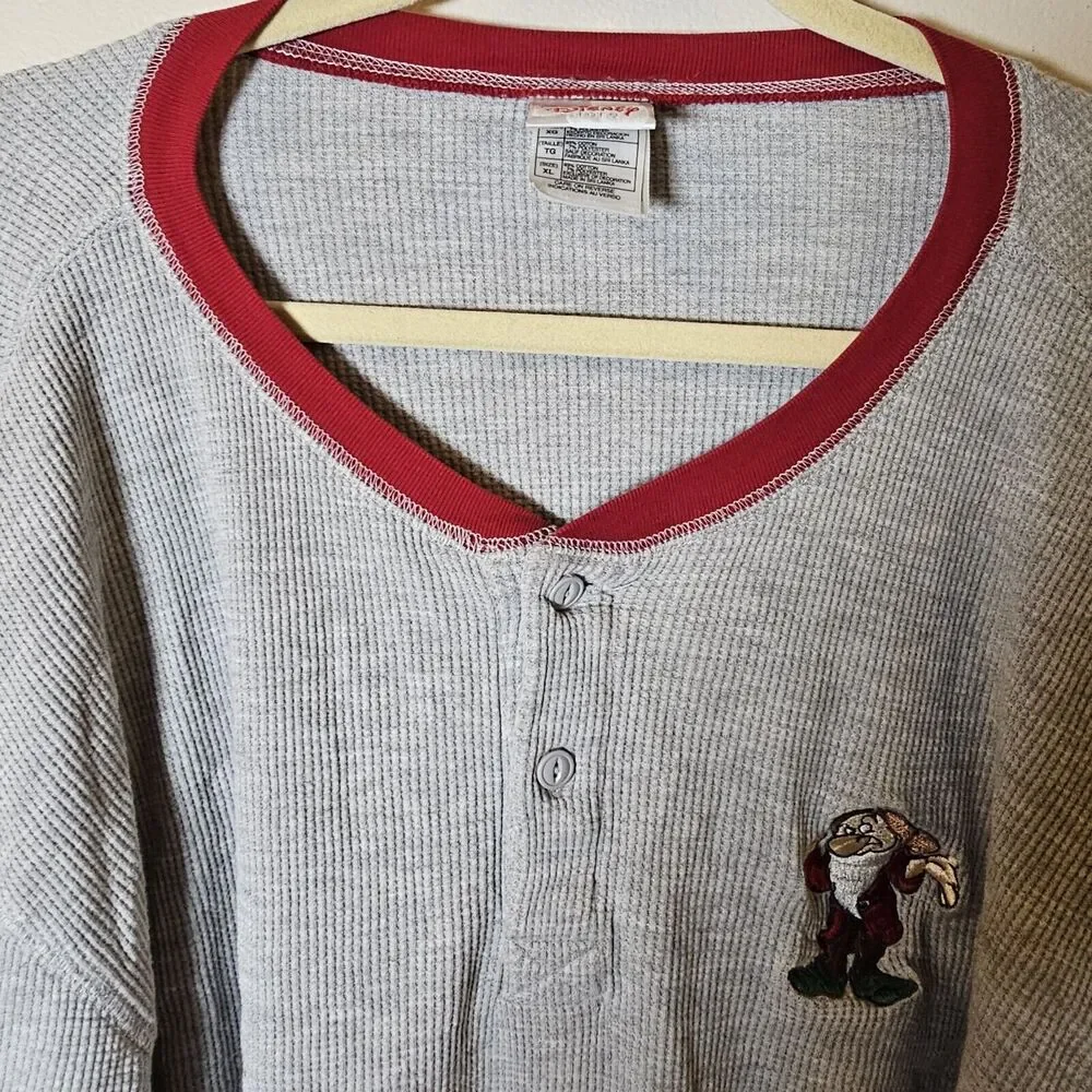 Disney Snow White Thermal Long Sleeve Gray Pajama Top - Picture 9 of 13